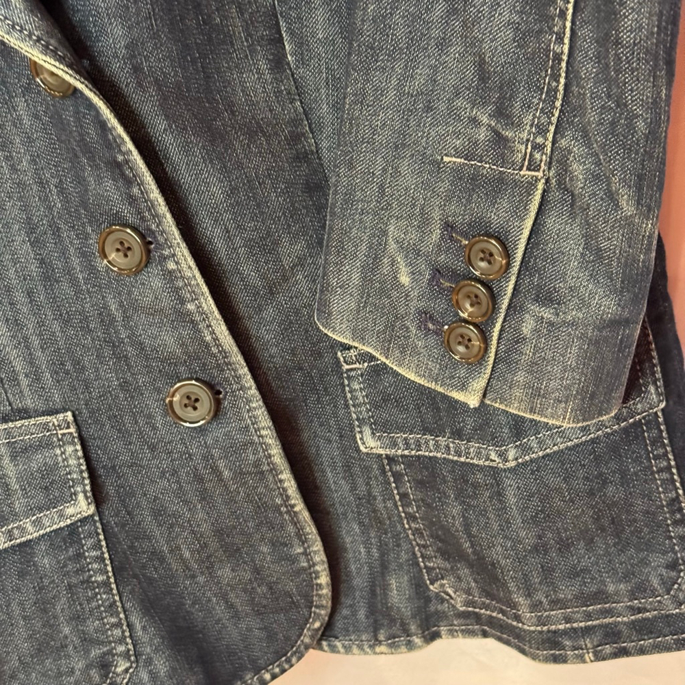 Ann Taylor Women’s Denim Blazer Jacket Size 8 – Excellent Preowned - Picture 4 of 8